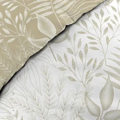 Parure De Lit|Housse De Couette|DOUCEUR D'INTERIEUR Housse de couette et deux taies coton (260 x 240 cm) Cassia Beige