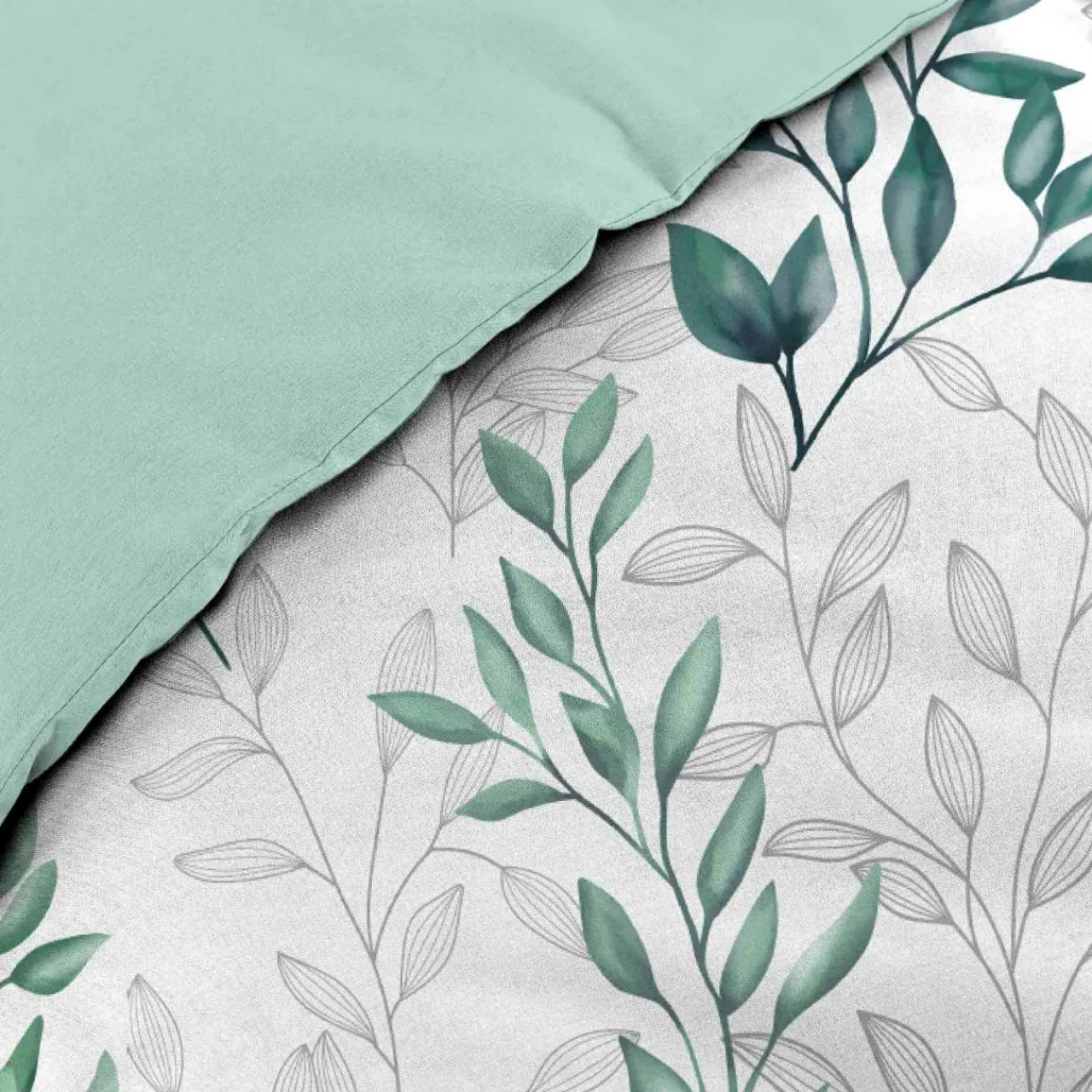 Parure De Lit|Housse De Couette|douceur d'intu017drieur Housse de couette et deux taies d'oreiller percale de coton (240 x 220 cm) Wendy e Vert