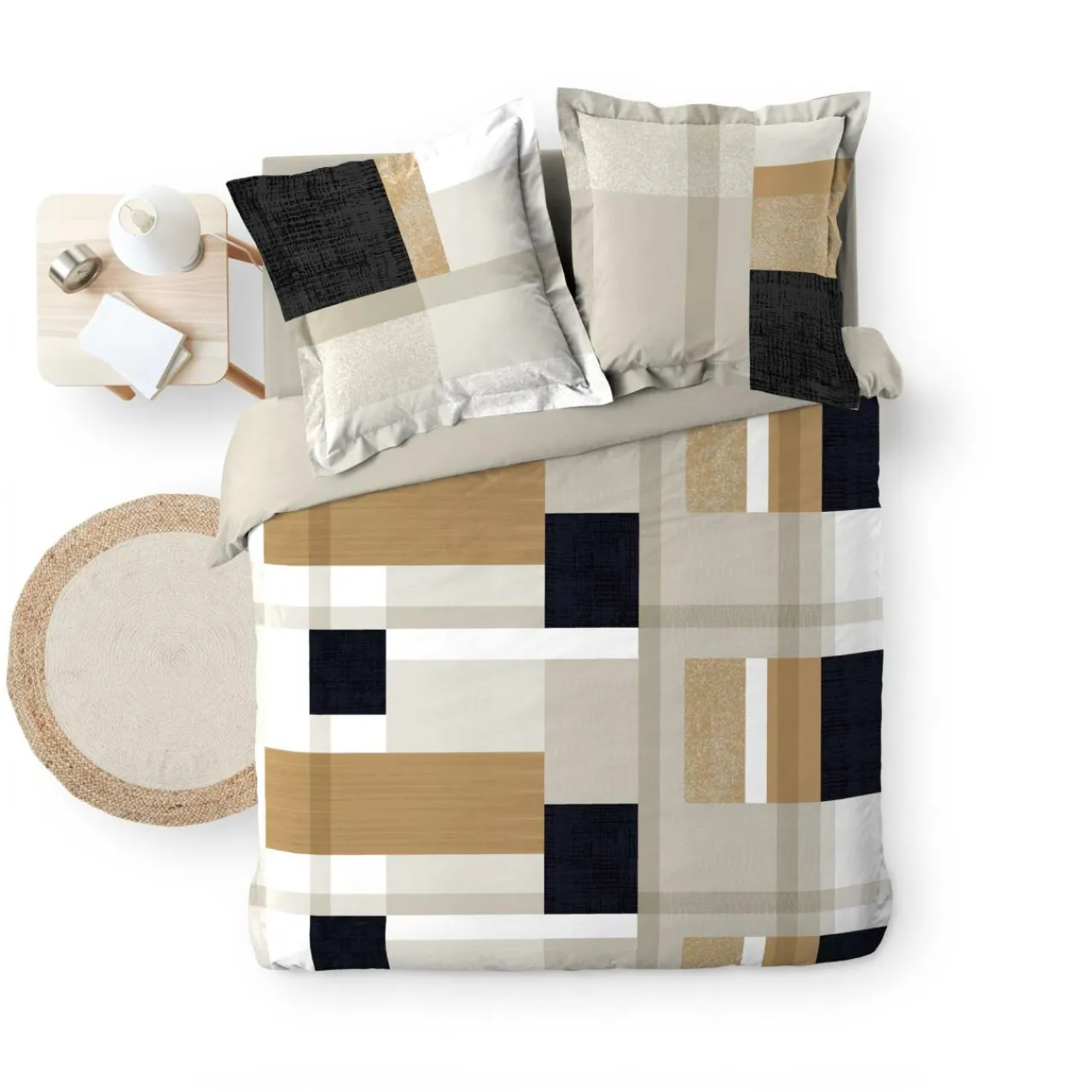 Parure De Lit|Housse De Couette|douceur d'intu017drieur Housse de couette et deux taies percale de coton (240 x 220 cm) Ulysse Multicolore