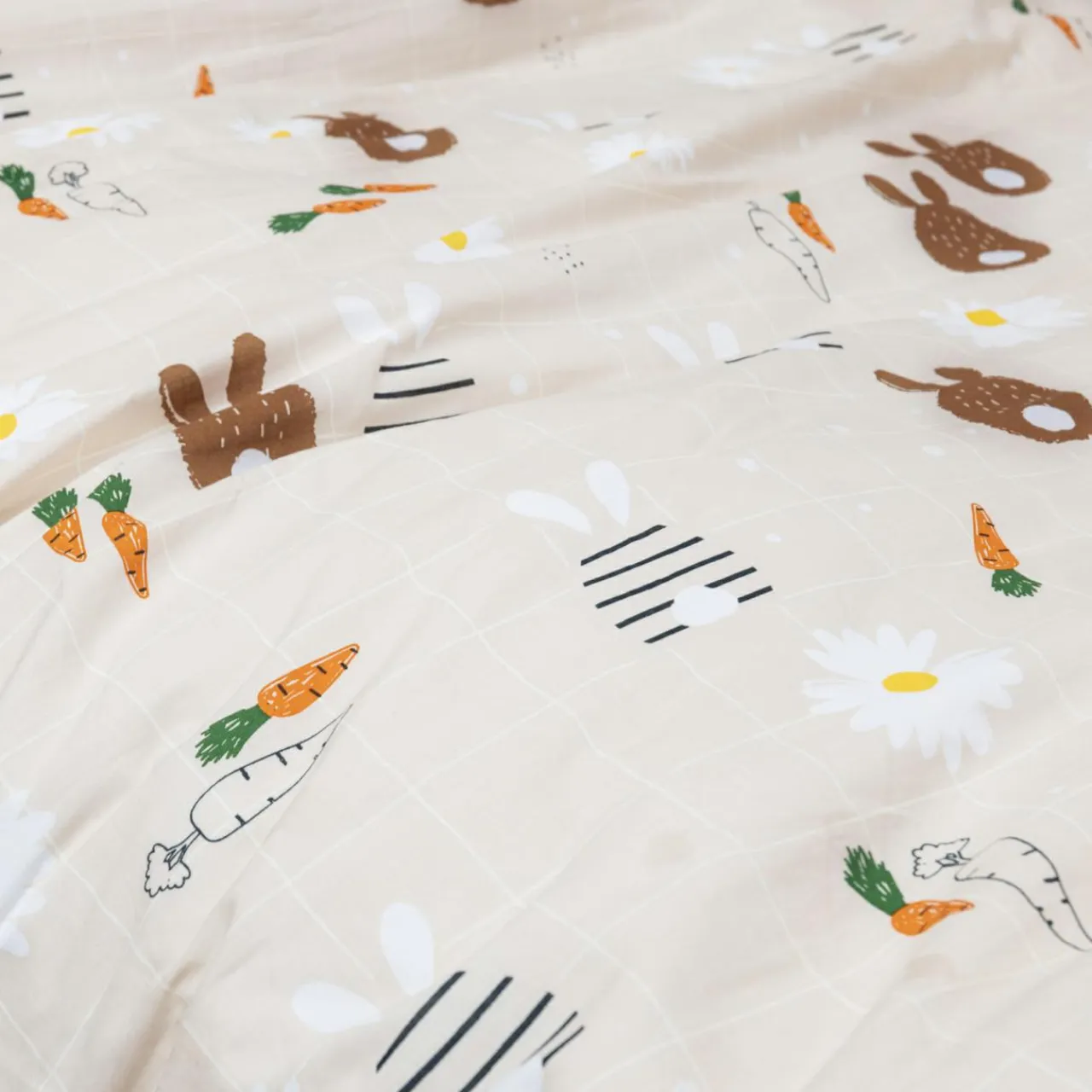 Linge De Lit Enfant|Linge De Lit Enfant|L'EFFET PAPILLON Housse de couette et deux taies enfant coton (240 x 220 cm) Pompon Marron