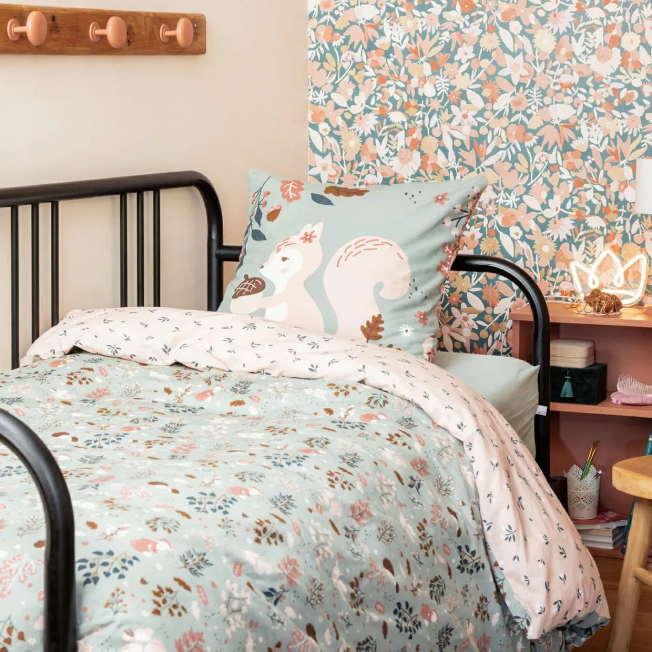 Linge De Lit Enfant|Linge De Lit Enfant|L'EFFET PAPILLON Housse de couette et deux taies enfant coton (200 x 200 cm) Tamia Multicolore