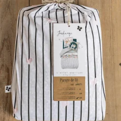 Linge De Lit Enfant|Linge De Lit Enfant|L'EFFET PAPILLON Housse de couette et deux taies enfant coton (240 x 220 cm) Jardinage Multicolore