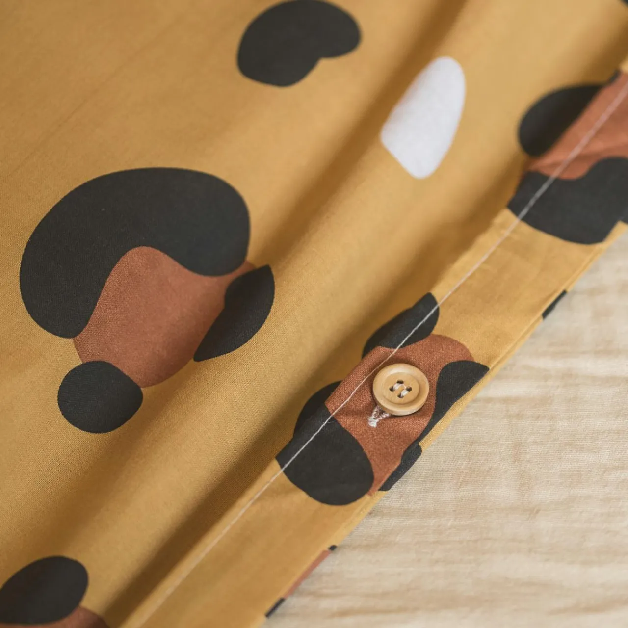 Linge De Lit Enfant|Linge De Lit Enfant|l'Effet Papillon Housse de couette et deux taies enfant coton (200 x 200 cm) Lola Caramel