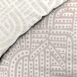Parure De Lit|Housse De Couette|douceur d'intu017drieur Housse de couette et deux taies d'oreiller percale de coton (260 x 240 cm) Eliot Beige