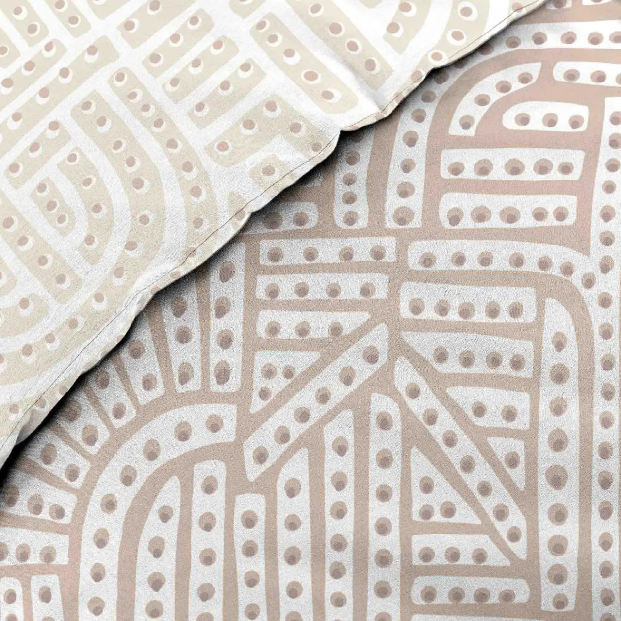 Parure De Lit|Housse De Couette|douceur d'intu017drieur Housse de couette et deux taies d'oreiller percale de coton (260 x 240 cm) Eliot Beige