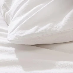 Parure De Lit|Housse De Couette|douceur d'intu017drieur Housse de couette et deux taies d'oreiller coton (260 x 240 cm) Meline Blanc