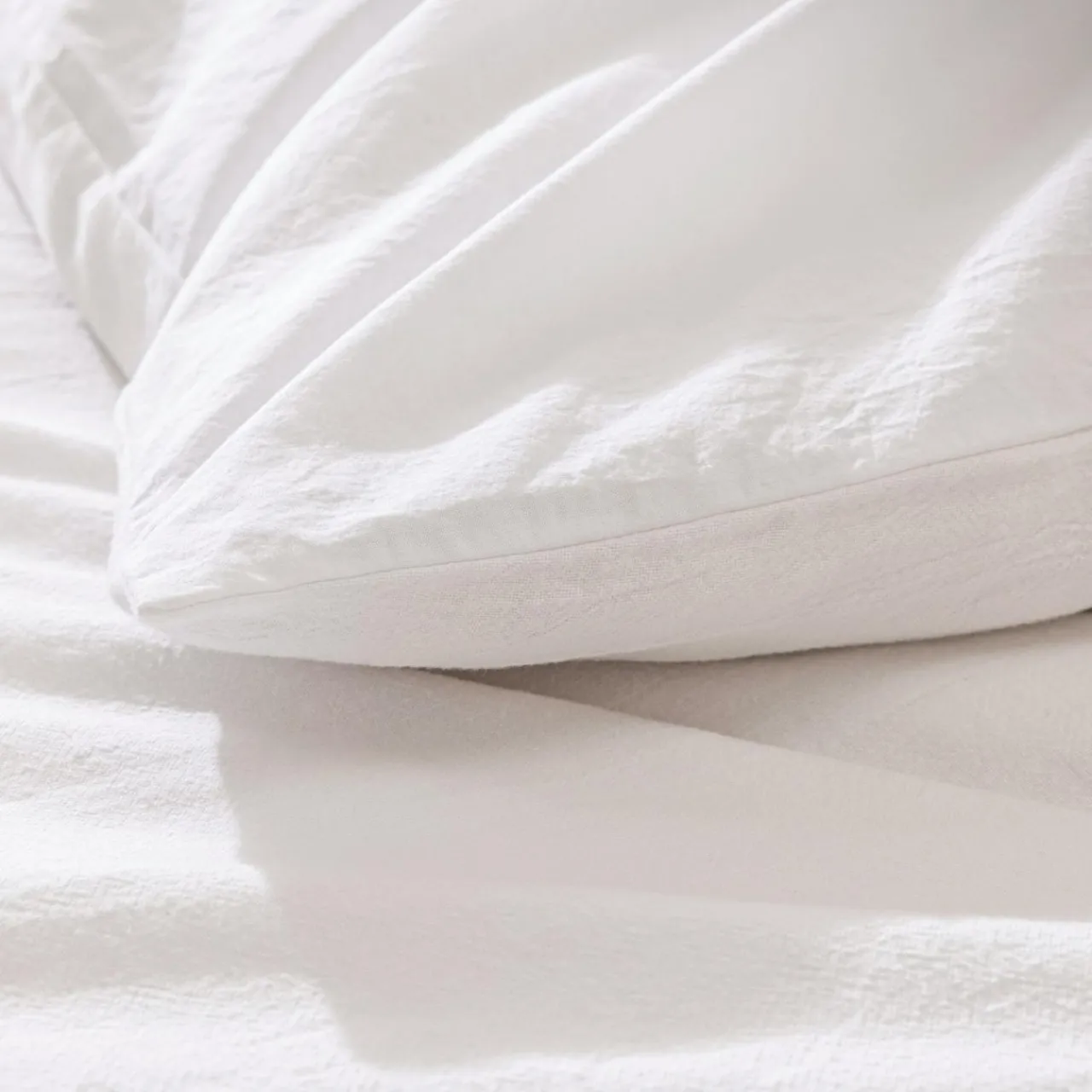 Parure De Lit|Housse De Couette|douceur d'intu017drieur Housse de couette et deux taies d'oreiller coton (260 x 240 cm) Meline Blanc