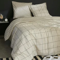 Parure De Lit|Housse De Couette|L'EFFET PAPILLON Housse de couette et deux taies coton (200 x 200 cm) Carrie Beige