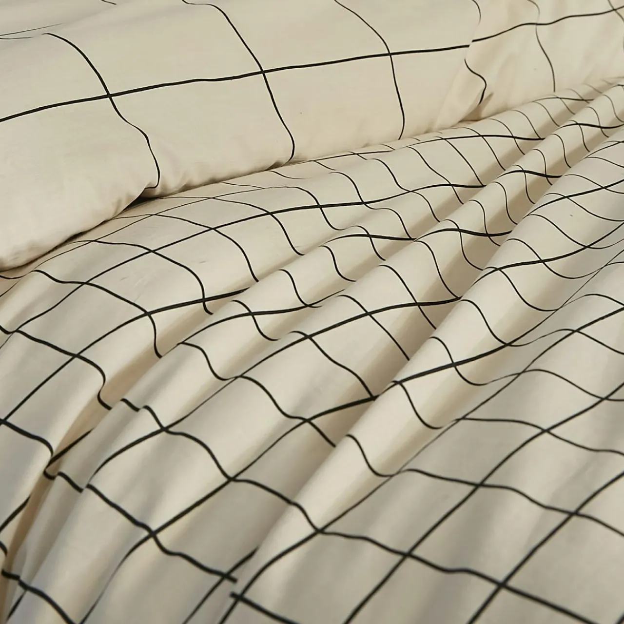 Parure De Lit|Housse De Couette|L'EFFET PAPILLON Housse de couette et deux taies coton (200 x 200 cm) Carrie Beige