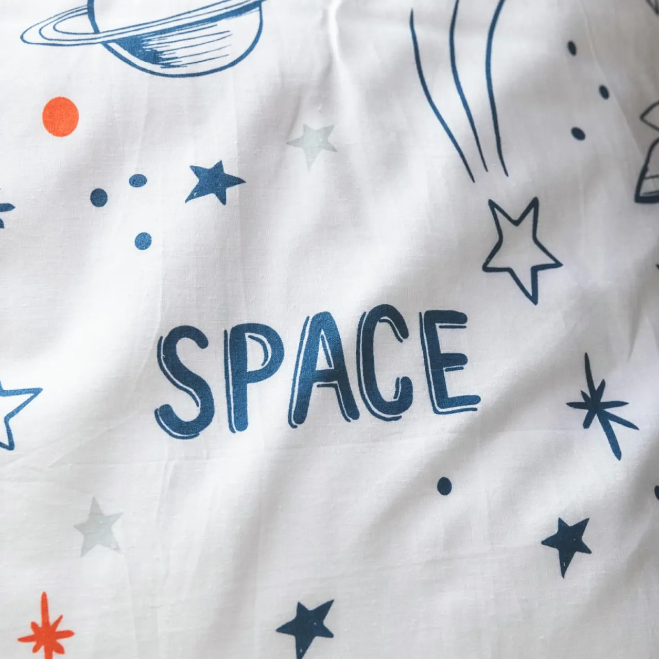 Linge De Lit Enfant|Linge De Lit Enfant|l'Effet Papillon Housse de couette et deux taies enfant coton (240 x 220 cm) Galaxie he Blanc