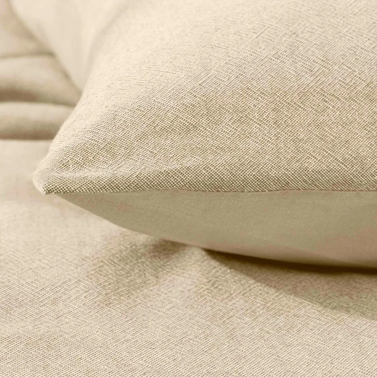 Parure De Lit|Housse De Couette|douceur d'intu017drieur Housse de couette et deux taies d'oreiller coton (240 x 220 cm) Meline sable Beige