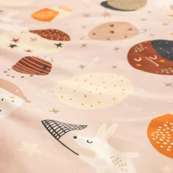 Linge De Lit Enfant|Linge De Lit Enfant|L'effet papillon Housse de couette et deux taies enfant coton (240 x 220 cm) Sky Dream Rose