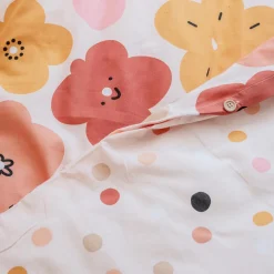 Linge De Lit Enfant|Linge De Lit Enfant|l'Effet Papillon Housse de couette et une taie enfant coton (140 x 200 cm) Barbotine Multicolore