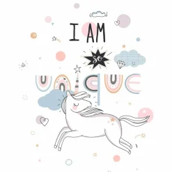 Linge De Lit Enfant|Linge De Lit Enfant|Atmosphera createur d'interieur for kids Housse de couette et une taie enfant coton (140 x 200 cm) Licorne Rose