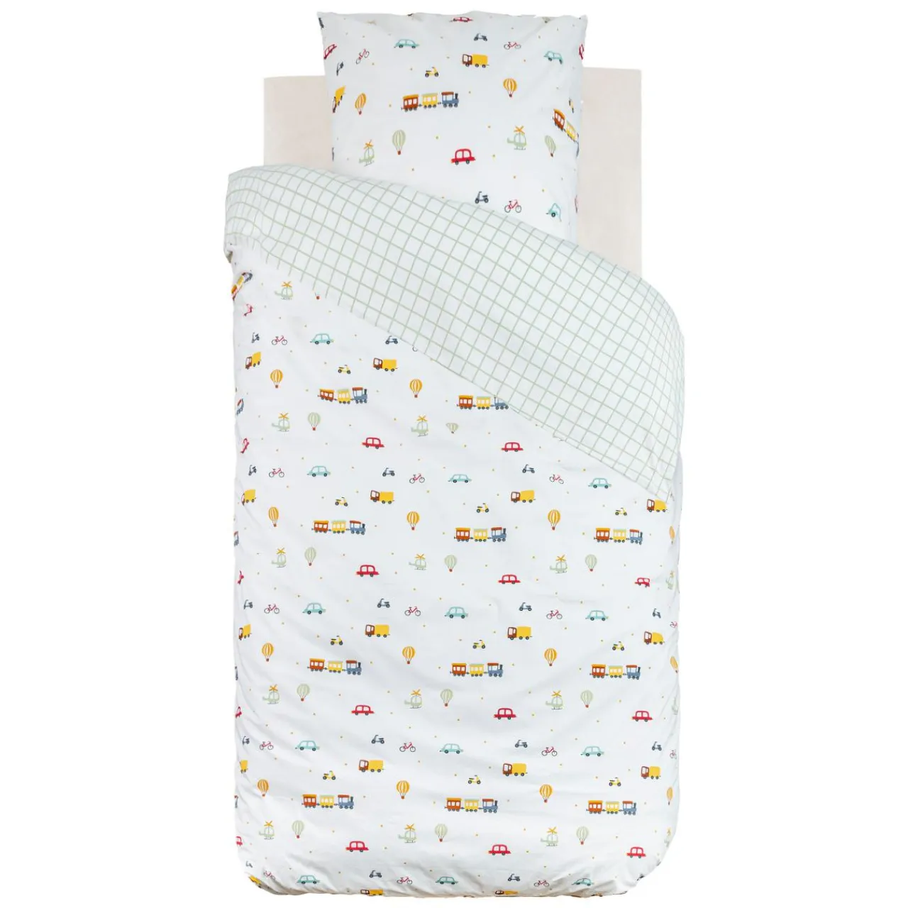 Linge De Lit Enfant|Linge De Lit Enfant|Atmosphera cru017dateur d'intu017drieur for kids Housse de couette et une taie enfant coton (140 x 200 cm) Voitures Multicolore