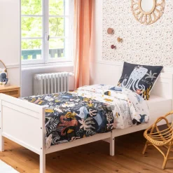 Linge De Lit Enfant|Linge De Lit Enfant|L'EFFET PAPILLON Housse de couette et une taie enfant coton (140 x 200 cm) Octopia Multicolore
