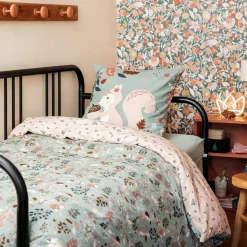 Linge De Lit Enfant|Linge De Lit Enfant|L'EFFET PAPILLON Housse de couette et une taie enfant coton (140 x 200 cm) Tamia Multicolore