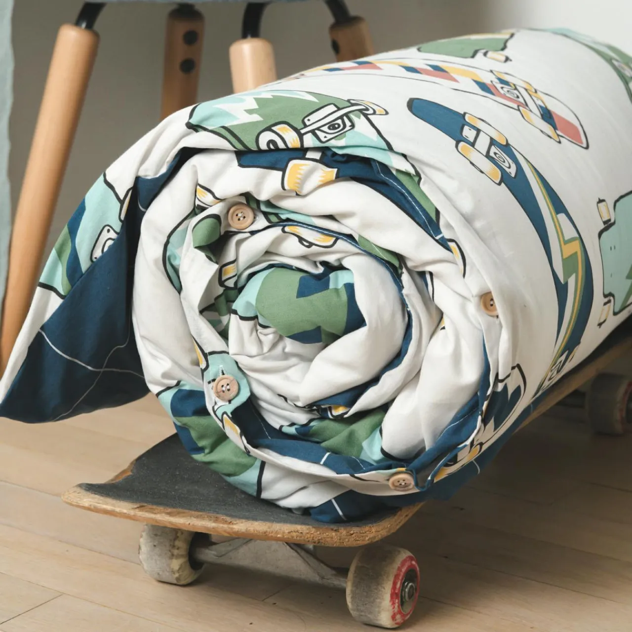 Linge De Lit Enfant|Linge De Lit Enfant|l'Effet Papillon Housse de couette et une taie enfant coton (140 x 200 cm) California Bleu