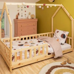 Linge De Lit Enfant|Linge De Lit Enfant|L'effet papillon Housse de couette et une taie enfant coton (140 x 200 cm) Sky Dream Rose