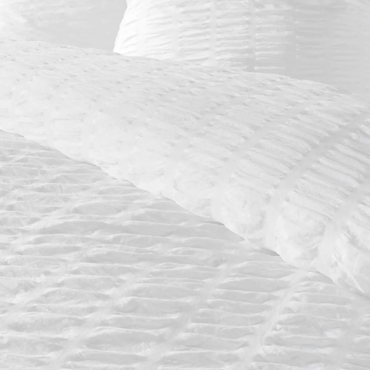 Parure De Lit|Housse De Couette|douceur d'intu017drieur Housse de couette et une taie d'oreiller microfibre (140 x 200 cm) Plissia Blanc
