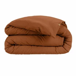 Housse De Couette|EMINZA Housse de couette flanelle de coton (260 x 240 cm) Nina Terracotta