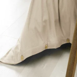 Housse De Couette|EMINZA Housse de couette flanelle de coton (240 x 220 cm) Nina Beige