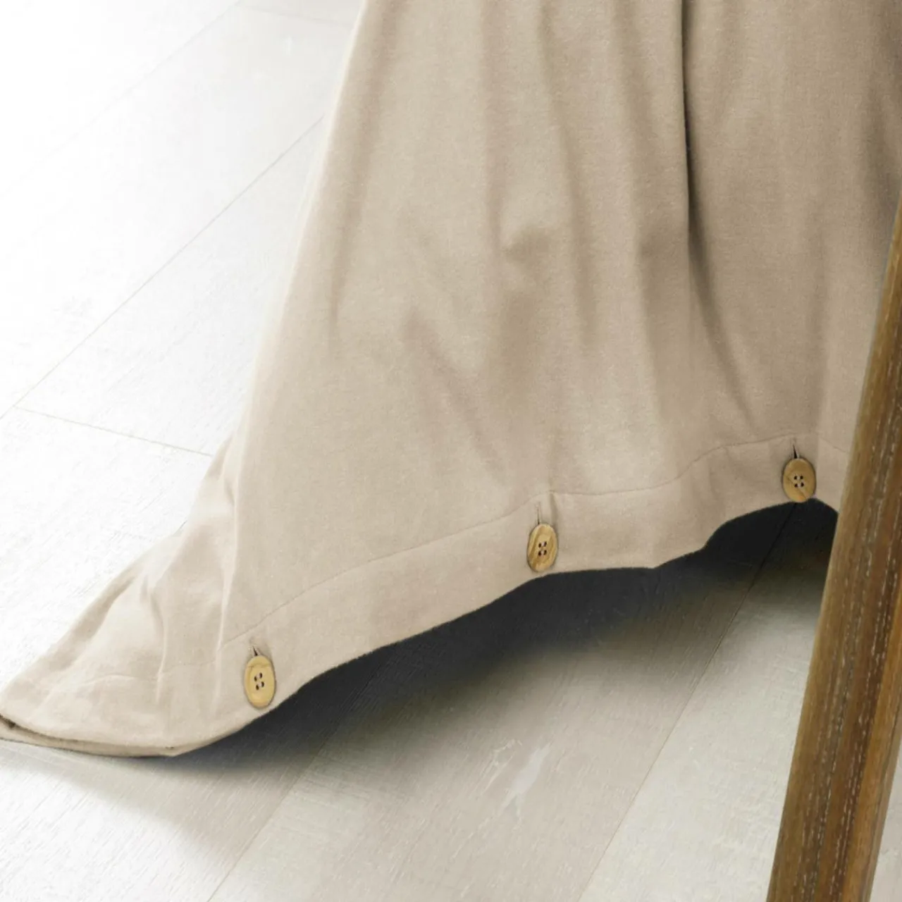 Housse De Couette|EMINZA Housse de couette flanelle de coton (260 x 240 cm) Nina Beige