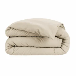 Housse De Couette|EMINZA Housse de couette flanelle de coton (260 x 240 cm) Nina Beige