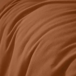 Housse De Couette|EMINZA Housse de couette flanelle de coton (240 x 220 cm) Nina Terracotta