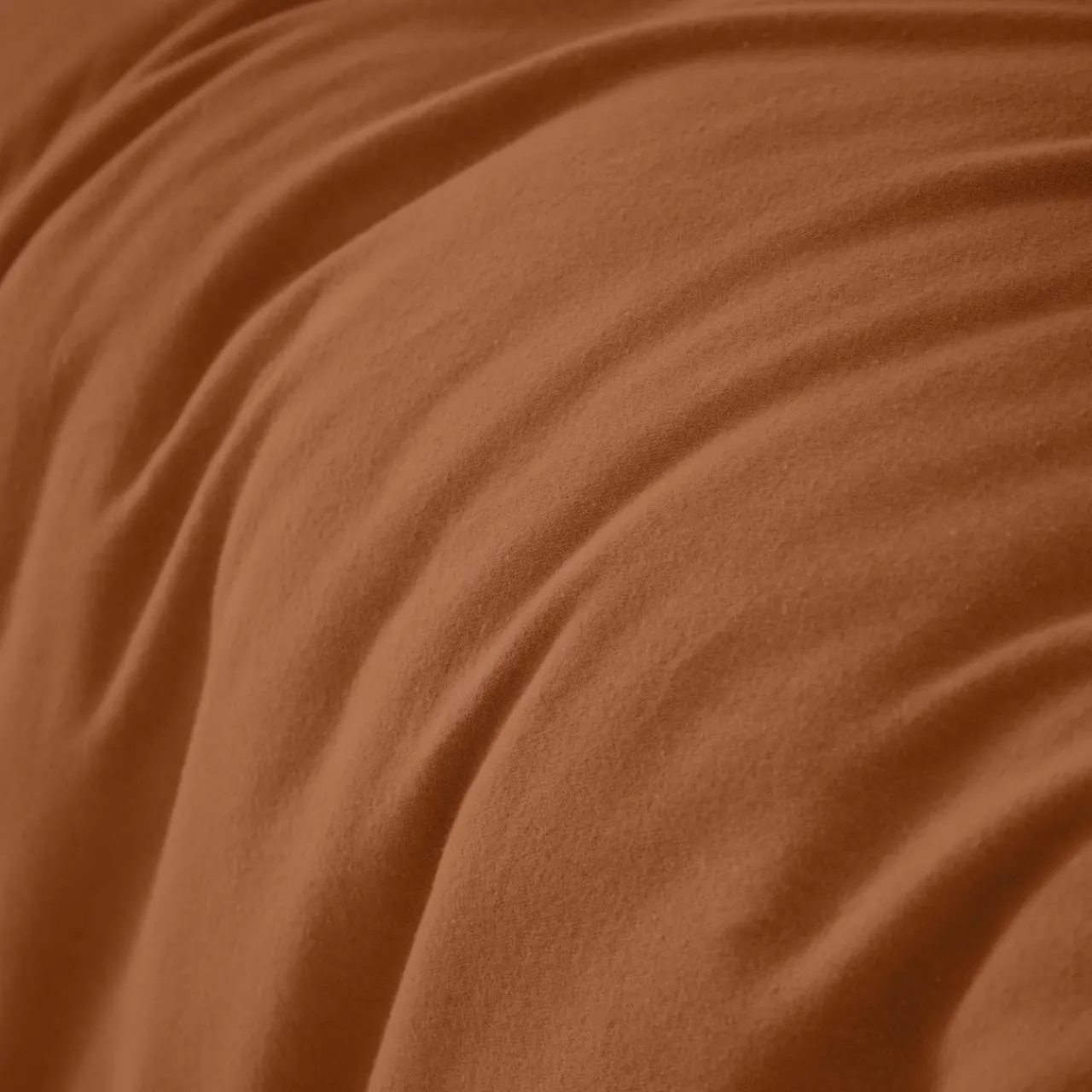 Housse De Couette|EMINZA Housse de couette flanelle de coton (240 x 220 cm) Théa Terracotta