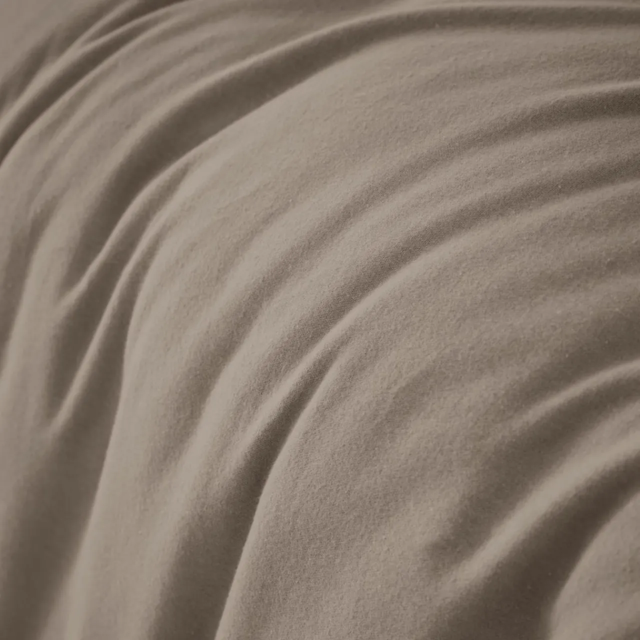 Housse De Couette|EMINZA Housse de couette flanelle de coton (140 x 200 cm) Nina Ficelle