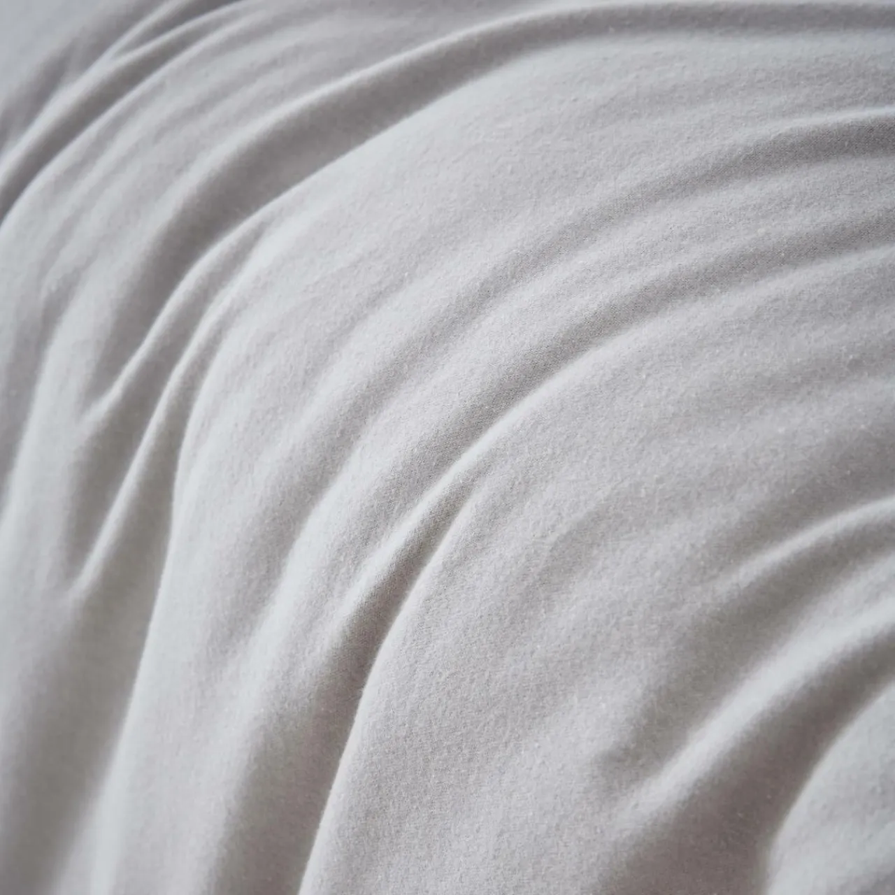 Housse De Couette|EMINZA Housse de couette flanelle de coton (280 x 240 cm) Nina Gris clair