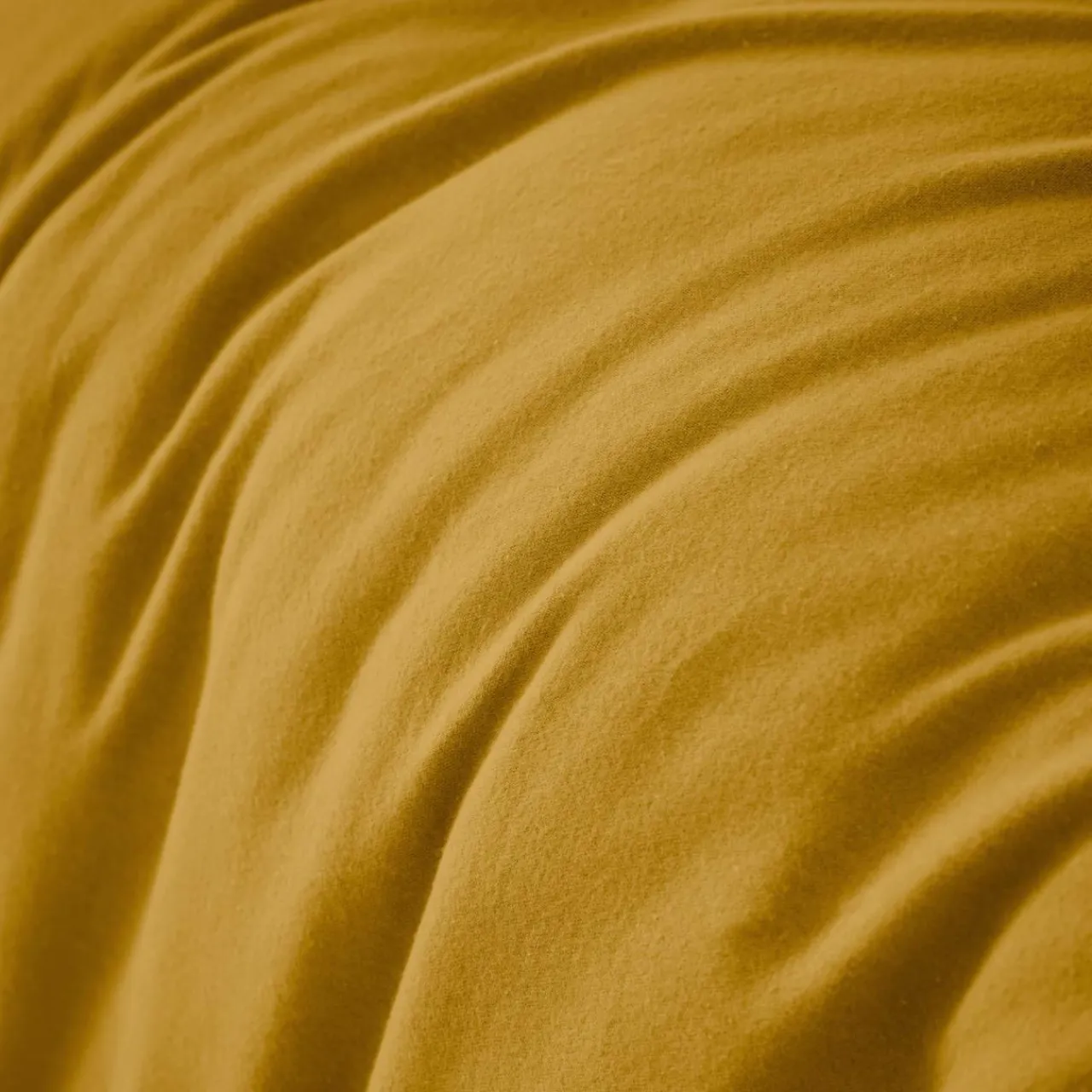 Housse De Couette|EMINZA Housse de couette flanelle de coton (280 x 240 cm) Nina Jaune ocre