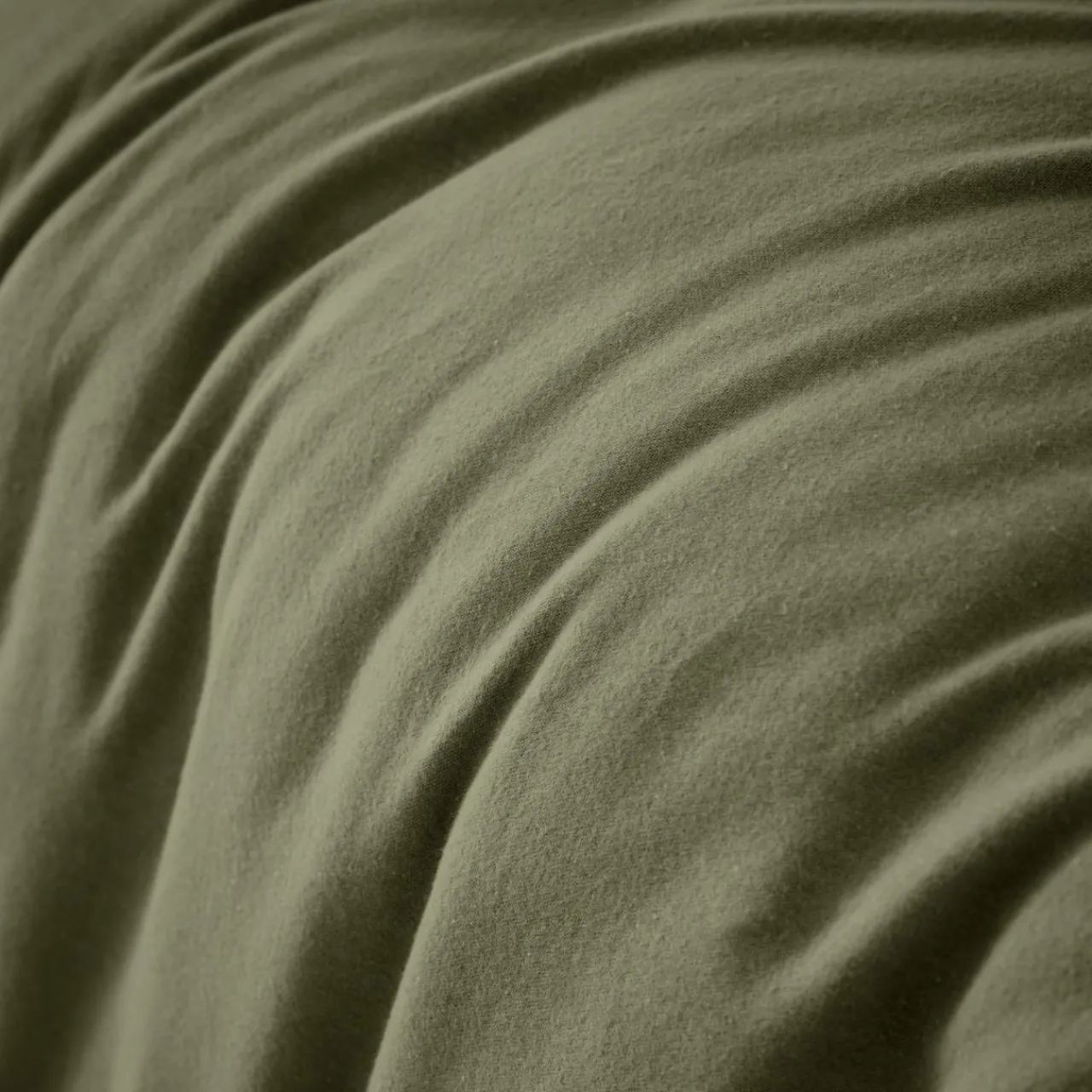 Housse De Couette|EMINZA Housse de couette flanelle de coton (200 x 200 cm) Nina Vert romarin