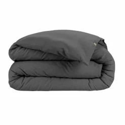 Housse De Couette|EMINZA Housse de couette flanelle de coton (280 x 240 cm) Nina Gris Anthracite