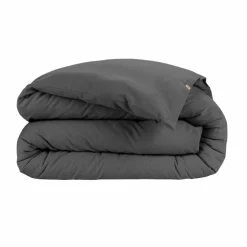 Housse De Couette|EMINZA Housse de couette flanelle de coton (200 x 200 cm) Théa Gris Anthracite