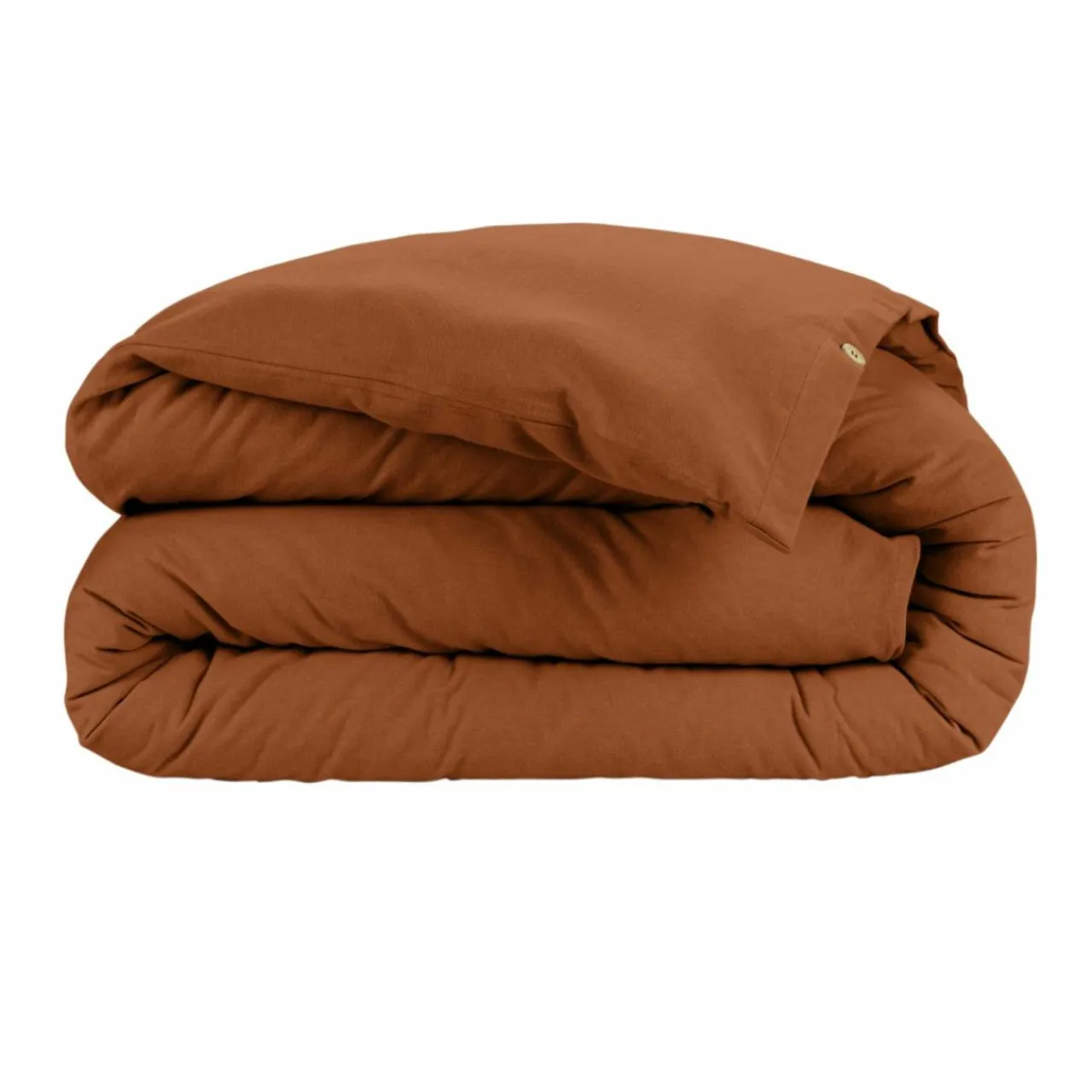 Housse De Couette|EMINZA Housse de couette flanelle de coton (280 x 240 cm) Nina Terracotta