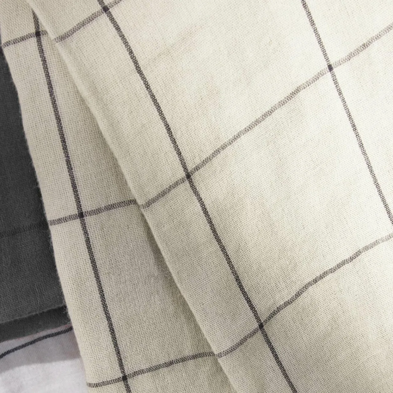 Housse De Couette|EMINZA Housse de couette gaze de coton (200 x 200 cm) Gaïa Match pampa Beige