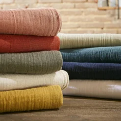 Housse De Couette|EMINZA Housse de couette gaze de coton (200 x 200 cm) Gaïa pampa Beige