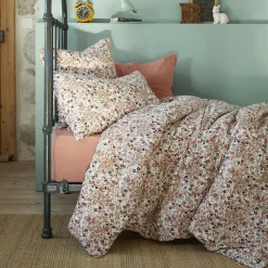 Housse De Couette|EMINZA Housse de couette gaze de coton (140 x 200 cm) Constance pampa Beige