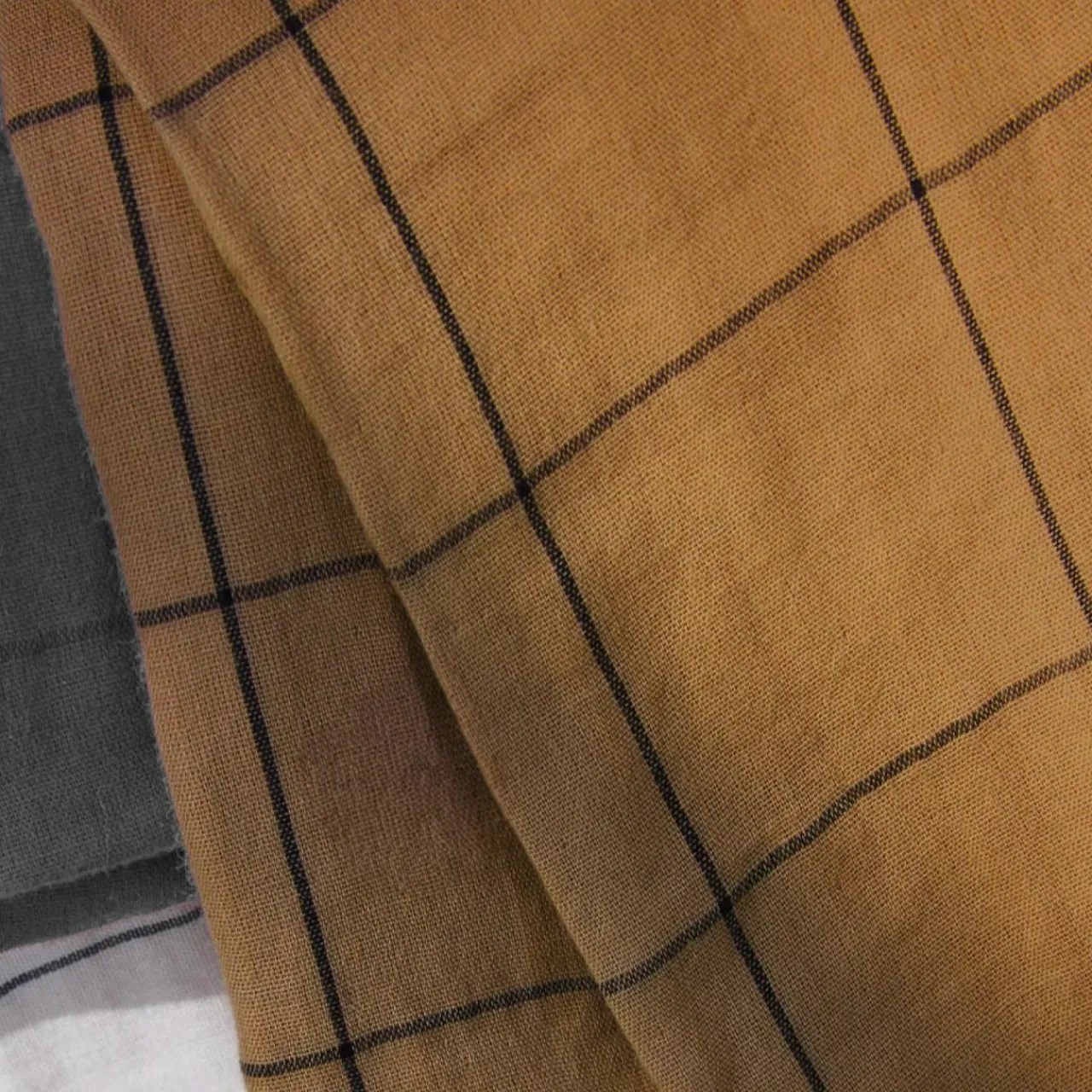 Housse De Couette|EMINZA Housse de couette gaze de coton (200 x 200 cm) Gaïa Match Camel