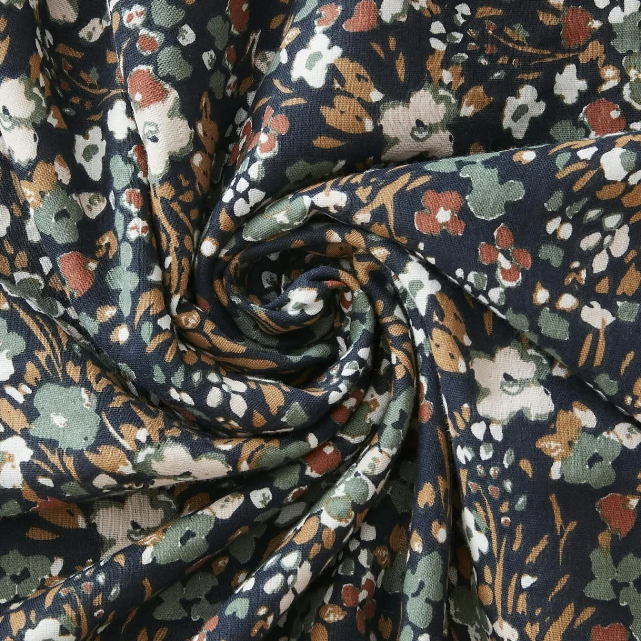 Housse De Couette|EMINZA Housse de couette gaze de coton (260 x 240 cm) Constance Bleu nuit