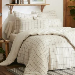 Housse De Couette|EMINZA Housse de couette gaze de coton (240 x 220 cm) Gaïa Match pampa Beige