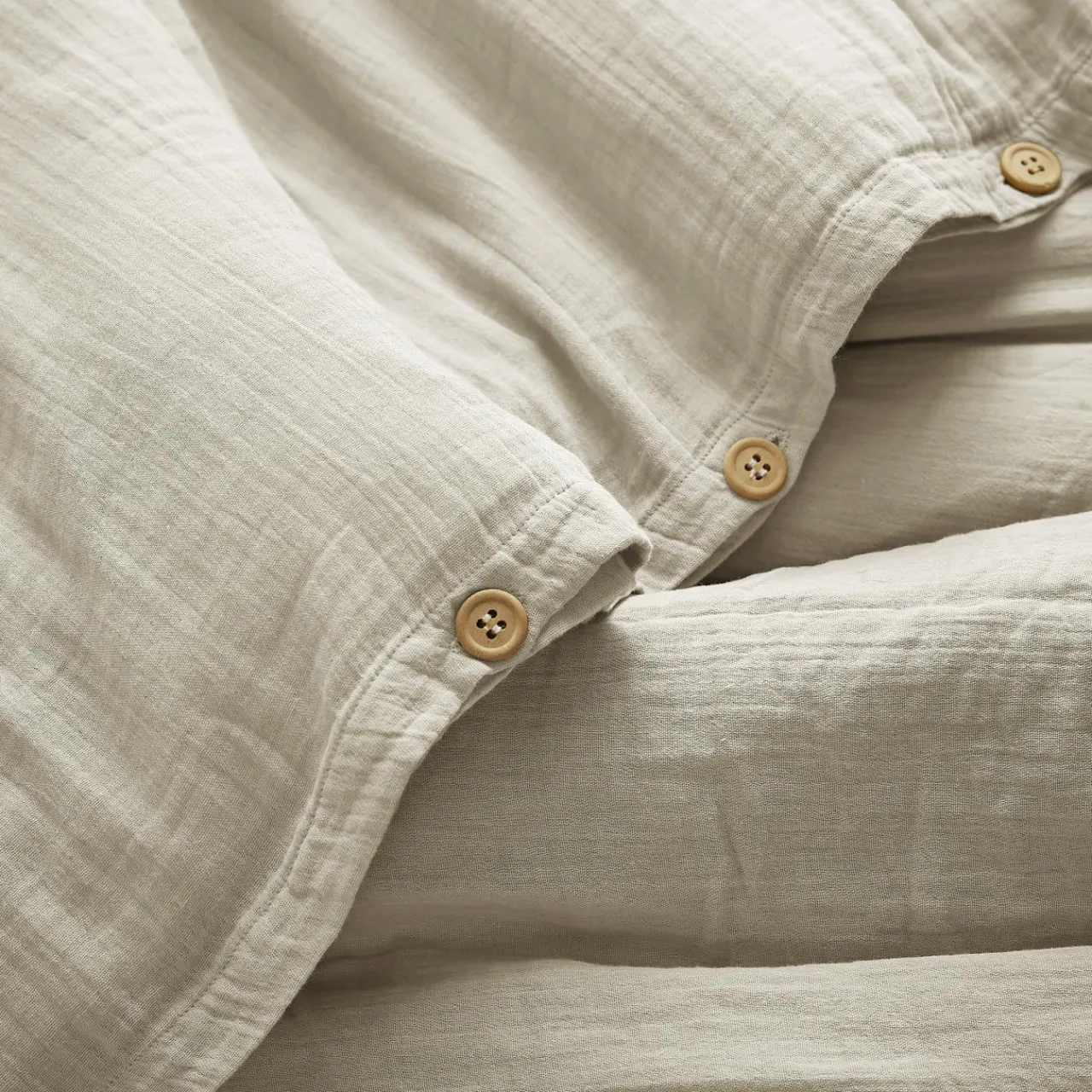 Housse De Couette|EMINZA Housse de couette gaze de coton (240 x 220 cm) Gaïa pampa Beige