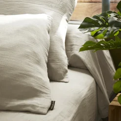 Housse De Couette|EMINZA Housse de couette gaze de coton (240 x 220 cm) Gaïa pampa Beige