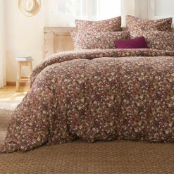 Housse De Couette|EMINZA Housse de couette gaze de coton (200 x 200 cm) Constance Camel