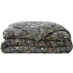 Housse De Couette|EMINZA Housse de couette gaze de coton (140 x 200 cm) Constance Bleu nuit