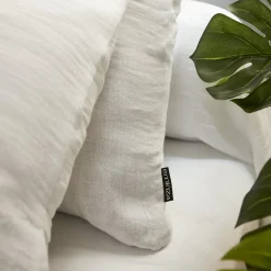 Housse De Couette|EMINZA Housse de couette gaze de coton (140 x 200 cm) Gaïa chantilly Blanc