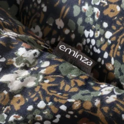 Housse De Couette|EMINZA Housse de couette gaze de coton (200 x 200 cm) Constance Bleu nuit