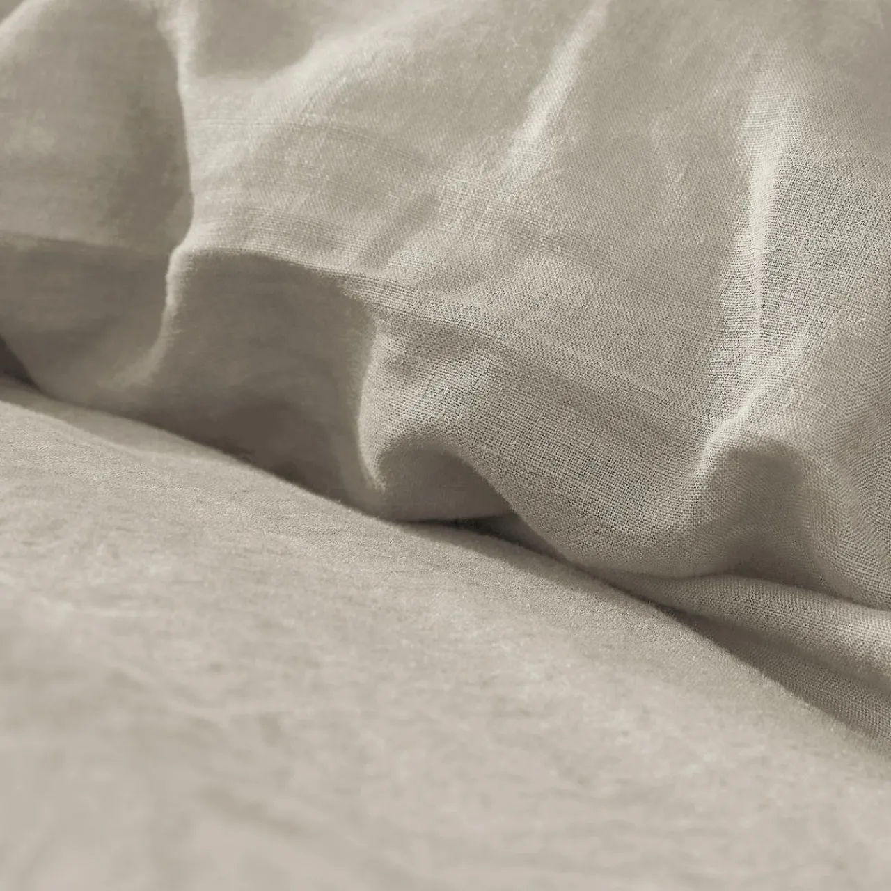 Housse De Couette|EMINZA Housse de couette lin lavé (240 x 220 cm) Louise Beige